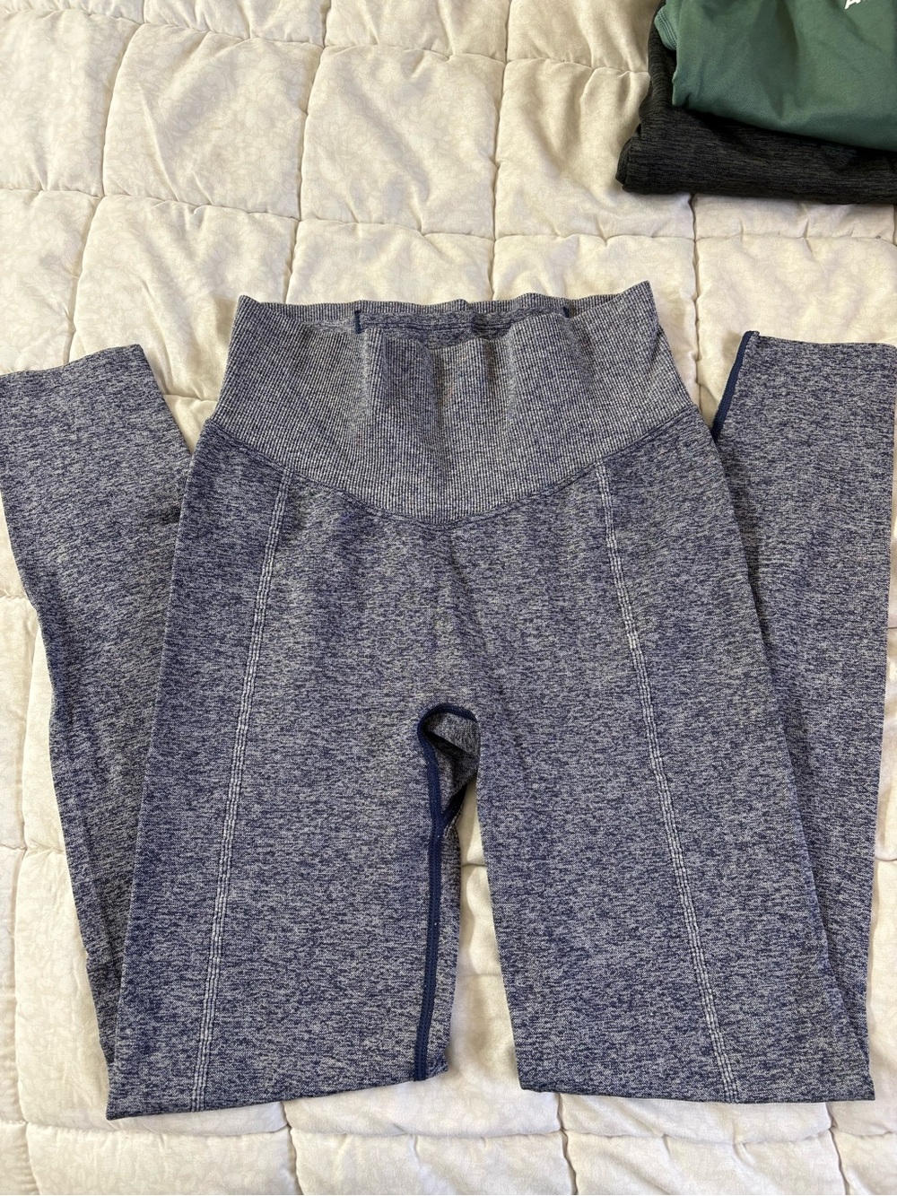 PINK Victoria's Secret Heathered Navy Gray High-Waist Leggings